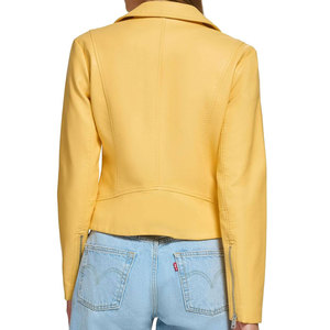 Diseñe sus propias chaquetas de cuero a la moda Chaqueta de cuero de mujer de alta calidad al mejor precio Chaqueta de cuero genuino de manga larga - Product Image 4