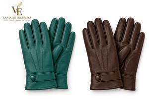 Gants en cuir pour hommes, hiver, extérieur, unis, en peluche épaisse, thermiques, imperméables, doux, en similicuir PU, compatibles écran tactile, détection d'aiguille - Product Image 3