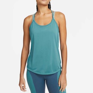 Camiseta deportiva sin mangas de punto transpirable con cuello redondo y color sólido para mujer a precio económico para uso casual. - Product Image 1
