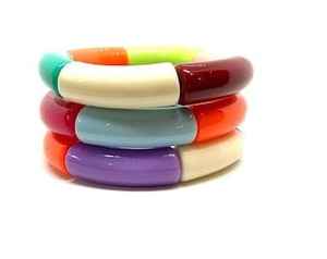 Pulsera de Cuentas Redondas de Resina Hecha a Mano, Joyería Colorida y Ligera - Product Image 2