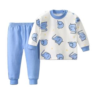 Vêtements pour enfants 2 pièces d'automne et d'hiver sous-vêtements pour enfants costumes pur coton garçons bébé vêtements d'automne pantalons d'automne - Product Image 2