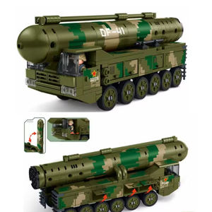 Kit Modello in Plastica di Aereo Militare, Giocattolo Elicottero dell'Esercito, Aereo da Caccia, Lanciamissili Balistico, Set di Costruzioni con Camion - Product Image 3