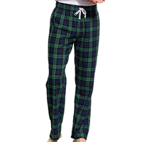 Pantalon de pyjama décontracté léger pour homme, style doux, motif écossais, en toile, ajustement réglable pour un sommeil confortable et respirant