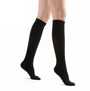 Calcetines de Compresión de Manga Larga con Cierre, Color Negro, <span class=keywords><strong>para</strong></span> Venas Varicosas, de Nailon y Algodón, 15-20 mmHg - Product Image 1