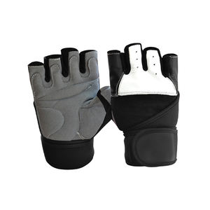 <b>Men's</b> and Women's Half-Finger Neoprene Fitness <b>Gloves</b> Leather Gym <b>Gloves</b> for Weight Lifting and Outdoor Sports Training - Product Image 1