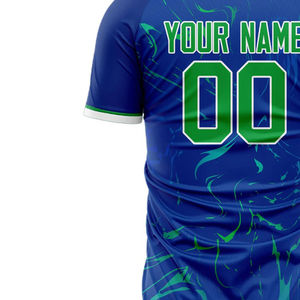 Camiseta de Fútbol Masculina de Alta Calidad, Logotipo Personalizado, Tejido de Poliéster Transpirable, Camiseta de Fútbol Sublimada con Nombre y Número del Equipo - Product Image 2