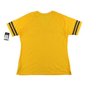 Nike เสื้อทีแฟนเอ็มแอลบีของผู้หญิงเสื้อที่ใช้งานอยู่และเสื้อยืดสี: สีเหลือง/สีดำ100% ของแท้ - Product Image 3