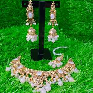 Juego de Joyería de Collar de Estilo Tradicional Indio y Pakistaní al por Mayor para Mujer, Chapado en Rodio, Nuevo Diseño Más Vendido - Product Image 5