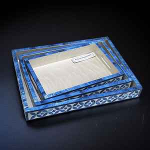 Bandeja de servicio de madera ecológica hecha a mano, suministro al por mayor, tamaño personalizado para el desayuno, la cama, la hora del té, elegante entretenimiento en el hogar - Product Image 2