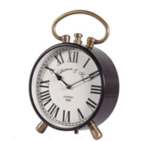 Reloj de Mesa de Cuarzo de Diseño Moderno y Estilo Antiguo de Aluminio de Lujo, Abstracto, con Números Romanos Decorativos, Elegante para Sala de Estar