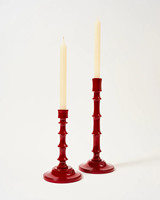 Bougeoir en laque vert et rouge pour décor de fête décor de cérémonie Style élégant Article nécessaire pour décorer pendant un moment spécial