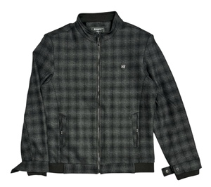 Chaqueta de lana de manga larga Slimfit de alta calidad para hombre, chaqueta de invierno con cuello levantado, cremallera de Color a cuadros personalizada, moda callejera calentada - Product Image 5