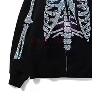 Sweat à capuche en strass pour homme, matière chaude pour l'hiver 2026, article tendance de la rue, nouveau modèle à porter - Product Image 4