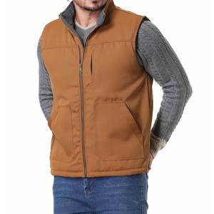 Chaleco de Lona para Hombre, Ropa de Invierno, Sin Mangas, Cierre Frontal, Transpirable, Logotipo Personalizado con Talla, Estilo Casual - Product Image 1