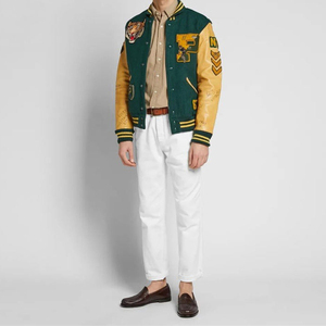 Veste de baseball Fashion College pour hommes avec doublure intérieure douce et manches en cuir conçue pour l'équipe élégante et les vêtements de voyage - Product Image 5