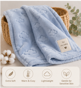 Extra Soft Baby Welsoft Blanket Plush Warm Cozy Embossed Fleece Newborn Stroller Throw Blankets Direct Manufacturer From Turkey - Product Image 4