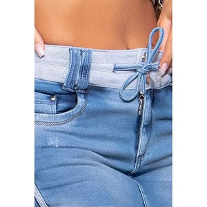 Jupe Courte en Jean Rétro Vintage Coupe Trapèze pour Femme, Décontractée d'Été, Ajustée aux Hanches, Amincissante, Coupe Moulante, Lavable, Ornée de Perles - Product Image 4