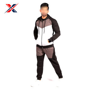 OEM 100% Coton Ensemble de survêtement unisexe Jogger Ensembles de survêtement écologiques Sweat-shirt à capuche Pantalon patchwork Impression numérique 2 en 1 Design respirant - Product Image 5