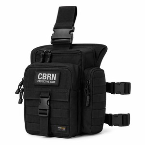 Bolsa de Almacenamiento para Mascarilla Protectora CBRN, 1000D Cordura, Portador Médico Táctico, Correa Ajustable, Cierre de Cremallera, Uso en Viajes - Product Image 1