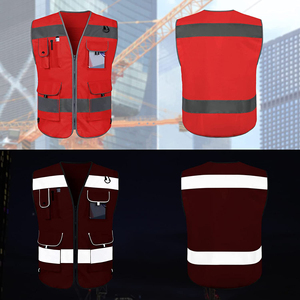 Logotipo personalizado 100% poliéster construcción chaleco de seguridad de alta visibilidad reflectante correr ropa de trabajo personalizado alto reflectante - Product Image 2