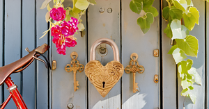 Fully Functional Golden Brass Door <b>Padlock</b> with Unique Collectible Keys Handmade Combination Security Locks - Product Image 6