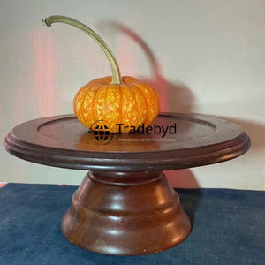 แท่นวางเค้กไม้ทรงกลมหรูหราสำหรับงานปาร์ตี้ที่ให้บริการเบเกอรี่และของตกแต่งบ้าน - Product Image 1