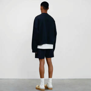 Sudadera bordada en blanco de cuello redondo para hombre con logotipo personalizado fabricante 100% algodón deportes streetwear sudaderas lisas de gran tamaño - Product Image 6