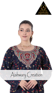 Vestido Midi de verano informal para mujer, holgado, algodón, estampado Floral, cuello bordado, ropa de dormir, venta al por mayor, diseño caftán, estilo Maillard - Product Image 3