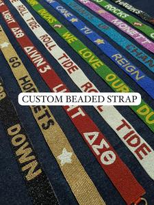 Sangles de sac brodées avec logo personnalisé pour sac à main tendance, sac fourre-tout et sacs à main, pièces et accessoires de sac, sangle en perles de rocaille - Product Image 6