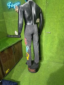 Vente en gros de pantalons baggy décontractés pour hommes de haute qualité 100% coton molleton léger vieilli logo sérigraphié lavé à l'acide - Product Image 5