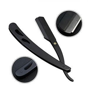 เครื่องโกนหนวดแบบพับได้สีดำสีแดงคลาสสิกเครื่องโกนหนวดสเตนเลสเกรดอุตสาหกรรมสำหรับขนรักแร้และที่โกนขนสำหรับผู้ชาย - Product Image 2