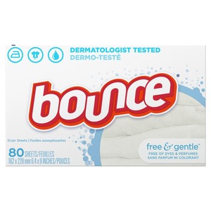 Bounce Free & Gentle <b>Fabric</b> <b>Softener</b> <b>Dryer</b> <b>Sheets</b>, Unscented, Hypoallergenic, 80 Count, 9 Boxes/Case (34087) - Product Image 6