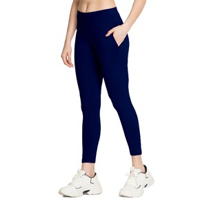 Pantalones de Yoga de gimnasio de cintura alta para mujer YOGA con bolsillos laterales Leggings atléticos de entrenamiento con impresión de logotipo personalizado - Product Image 6