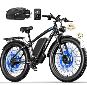 Nouveau vélo électrique à double moteur 5000W, longue portée, pour adultes, 40-45 MPH, 100 miles, pneus larges - Product Image 1