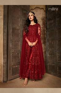 Styliste de broderie en filet lourd à la mode, Salwar Kameez avec dupata, exportateur et fournisseur indiens - Product Image 4