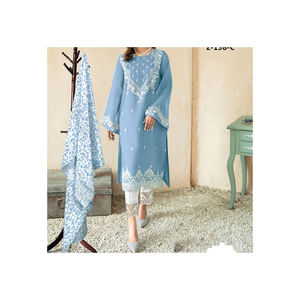 Pakistani Salwar Kameez Lawn Vestidos Mujer Shalwar Kameez Pakistani India y Pakistan Dress - Product Image 4