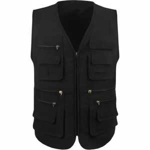 Chaleco DE SEGURIDAD negro Tira de chaqueta Fábrica de seguridad personal Alta visibilidad Trabajo de alta visibilidad Ropa DE TRABAJO DE SEGURIDAD reflectante - Product Image 5