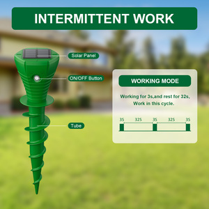 Nhà Máy Ban Đầu Dễ Dàng Cài Đặt <span class=keywords><strong>Pest</strong></span> <span class=keywords><strong>Control</strong></span> Vườn Năng Lượng Mặt Trời Rắn Không Thấm Chuột Chũi Chuột Chũi Chuột Chipmunk Mole Điều Khiển - Product Image 6