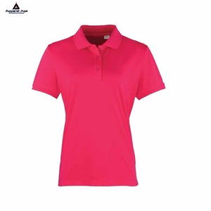 OEM venta al por mayor Golf señoras de manga corta Polo Slim Fit transpirable elástico de secado rápido Jersey de alta calidad de moda camisa - Product Image 1