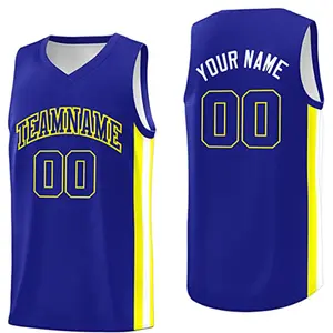 Maillot de basket-ball personnalisé pour hommes et garçons, uniforme athlétique vierge Logo de numéro de nom d'équipe imprimé personnalisé