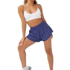 Compra pantalones cortos deportivos personalizados para mujer, 100% algodón, pantalones cortos elásticos para correr en verano, para mujer, en tallas grandes. - Product Image 2