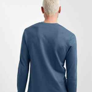 Men's 100% Cotton <b>Henley</b> T-<b>Shirt</b> Button-Up Muscle Character Pattern Solid Color Round Neck for Out and About Commuting - Product Image 2