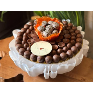 Cuenco de servidor de dulces de Chocolate para decoración del hogar con estilo ecológico, cuenco de Chocolate de Metal blanco de calidad superior para ocasiones especiales - Product Image 1