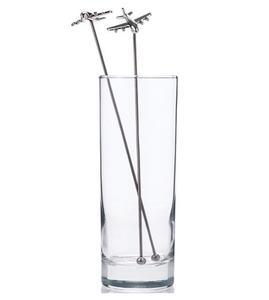 Cuchara de barra de lágrima, barra agitadora de acero inoxidable limpia, para bares de doble cabeza Spork/tiendas de té de leche/restaurantes, etc. - Product Image 1