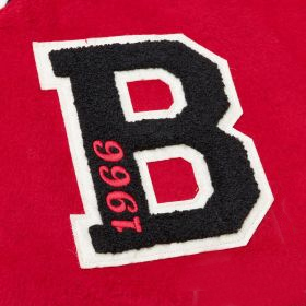 OEM personalizado de los hombres de invierno transpirable de talla grande de lana de peso pesado Varsity chaqueta de diseño cómodo con el logotipo frontal de ajuste de gran tamaño - Product Image 4