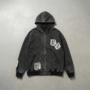 Customize Cheap Price Unisex Oversized Winter Fleece <b>Pullover</b> Hoodies Heavy Weight 100% Cotton Zipper Digital Printing Solid - Product Image 1