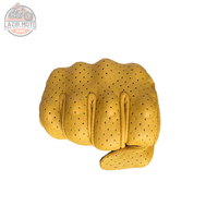 Gants de moto en cuir véritable légers de qualité supérieure pour femmes, design perforé, doublure douce, compatibles écran tactile, chauds pour le ski