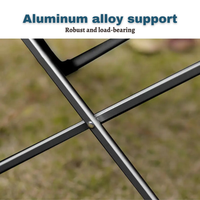 Mesa plegable portátil duradera para acampar, muebles de exterior ligeros de aluminio para viajes, pícnic, barbacoa, senderismo