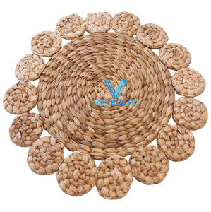 Vajilla tejida rústica Vietrustic, juego de manteles individuales de jacinto de agua para cocina y decoración de pared - Product Image 4