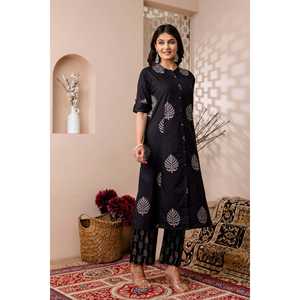 Conjunto de Algodón Grueso Estampado para Niñas y Mujeres, Traje de Estilo Étnico Indio y Pakistaní para Uso Diario, Fiestas y Todas las Ocasiones - Product Image 3